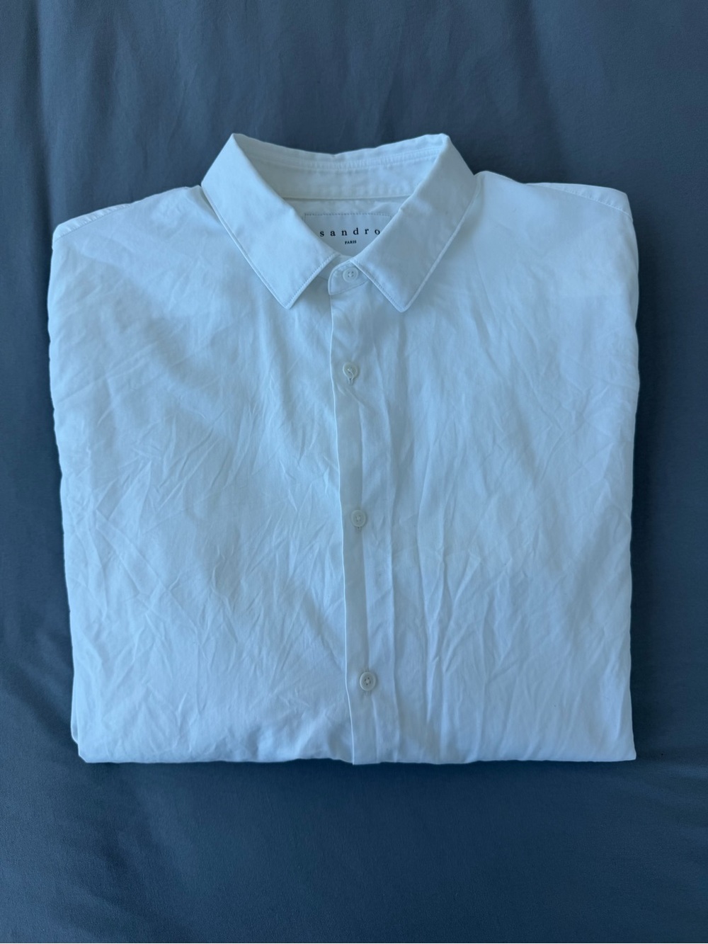 Sandro Men's White Classic Button-Down Shirt